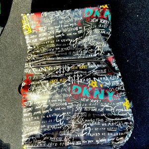 Multi colored DKNY backpack